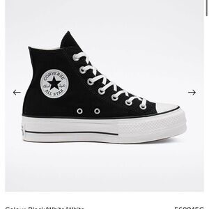 Converse platform Women's Black and White High-Top Sneakers